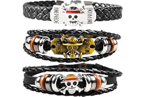 Fanoyo Juego de 3 pulseras de anime, pulsera de la amistad para niños, pulseras trenzadas ajustables, pulseras de anime para cosplay, decoración de muñeca