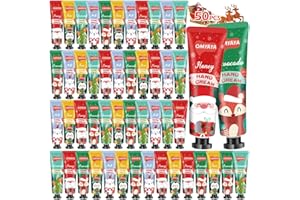 AOTTOM 50 Pack Christmas Hand Cream Gift Set, Mini Hand Cream Multipack,Gift Sets for Women,Moisturizing Hand Creams for Dry Cracked Hands,Travel Size Hand Lotion Bulk Christmas Gifts Stocking (1000ML)