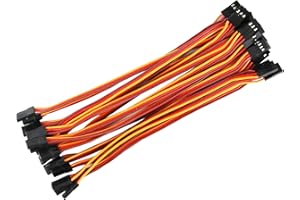 OliYin 20pcs 5.90inch 15cm 150mm Mâle à Mâle Fiche mâle Câble Extension Servo Ligne RC Modèle Avion 22awg 60 Cores Futaba JR