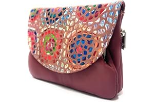 Monedero de Piel Gaudi Fabricado en España Marca Lugupell N428 Orquidea 12,5 x 9