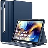 Fintie Case for Samsung Galaxy Tab S10 Lite/S10 FE/S9 FE 10.9"/Tab S9 11" | S Pen Holder, Slim Multi-Angle Case with TPU Back