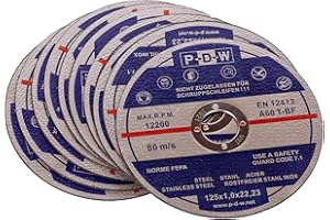 S&S-SHOP Lot de 30 disques à tronçonner en inox pour meuleuse d'angle - Diamètre d'onde : 125 mm - Disques flexibles en inox