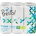 Amazon Brand - Presto! 3 Ply Toilet Paper Roll | 1920 Pulls | 160 Pulls x 12 Rolls | Soft and Highly Absorbent | OBA-Free | Smooth Feel | 100% Natural Virgin Cellulose Fiber