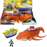 Fisher-Price Imaginext Jurassic World Rebirth Dev Ağızlı Mosasaurus, 45,5 cm'lik dinozor oyuncağı, 7,5 cm'lik aksiyon fig&uuml;r&uuml;,