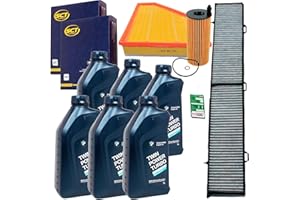 BANDELONE Inspektionspaket Filterset und 6l Motoröl 5W-30 passend für 1er 3er X1 E81 87 88 E90 E84