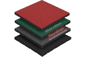 Floordirekt Play Protect Tapis de sol anti-chute pour aire de jeux et jardin, surface amortissante et antidérapante, résistant aux intempéries, gris, 30 mm