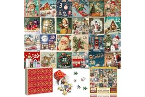 ADDLIVE Jigsaw Advent Calendar 2024, Advent Calendar Jigsaw Puzzle, Christmas Advent Calendar Jigsaw Puzzle With 24 Boxes 10000 Pieces Puzzles Countdown to Christmas Xmas Family Holiday