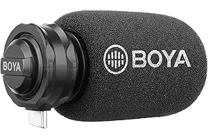 Boya BY-DM100 Plug & Play Digitales Stereo-Nieren-Kondensatormikrofon mit USB-Typ-C-Anschluss für Android-Geräte (BYDM100)