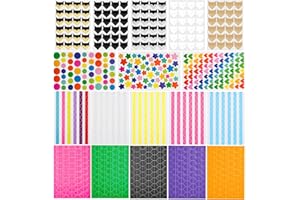 CHINPING 18 fogli Album fotografico personalizzato Set accessori adesivi per bambini,carta kraft colorata angoli per foto colorati Adesivi autoadesivi per scrapbooking fai da te Diario di viaggio Libro memoria