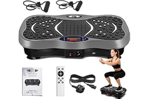 FK Sports Vibration Plate for Fat Burn, Muscle Toning, Lymphatic Support - Upgraded Whole Body Fitness Machine with 99 Intensity Levels, Auto/Manual Modes, Bluetooth, Remote & 265 lbs Capacity
