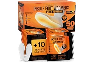 ALLSETT HEALTH Insole Foot Warmers for Feet – 25 Pairs (50 Warmers) | 10+ Hour Air-Activated Foot Warmers Disposable | TSA Approved Insole Warmers for Boots & Shoes | Thin Adhesive Feet Warmers for Outdoor Use
