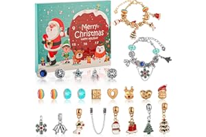 SAKMILU Advent Calendar 2023 Girls -24 Days of Christmas Countdown Calendar with DIY Charm Bracelet for Kids Girls Women
