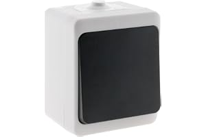 Zenitech - Växelbrytare IP54 - Svart - mini