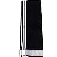 SMT Traditional Swami White Border Single Lungi (Black, Free Size)
