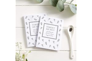 ANGEL & DOVE 10 Filled Forget-Me-Not Seed Packet Funeral Favours - for Celebration of Life, Remembrance, Memorial Gift