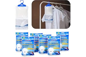 ARIANA HOMEWARE Hanging Wardrobe Dehumidifier - Condensation Absorber Prevent Damp, Mildew & Mould | Interior Moisture Remover for Home, Wardrobe, Bedroom, Bathroom, Garage etc - Pack of 24