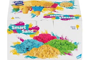 Genio Kids Magisk Sand 1,2 kg Naturlig för Barn Magic Sand Påfyllning - Leksand För Inomhus, Magiska Lerandpresenter För Barn