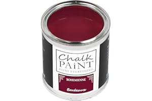 CHALK PAINT PAINT EVERYTHING Chalk Paint Everything® – Pintura tiza Bordeaux vuelva a dar color fácilmente todo tipo de material sin lijar (250 ml)