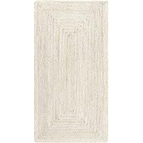 Tapis En Jute Fait Main Alhambra 70x140cm - Naturel Pour Salon, Chambre - Style Bohème