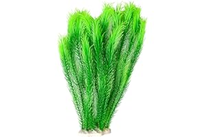 HAOSEA Aquarium Plant Artificial Plastic Fish Tank Plants for Aquarium Fish Tank Aquatic Greenery Decoration Water Grass Plants 35cm/13.8inch