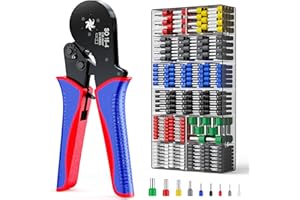 SOULEADER Crimping Pliers Wire End Ferrules Set, 0.08-16 mm² Wire End Ferrules Pliers with 1200 Pieces Wire End Ferrules Tool Kit, Crimping Pliers, Crimping Pliers, Crimping Pliers Set for DIY and Home Use
