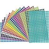 6160pcs Farbige Punkte,6 mm Runde Punkt-Aufkleber, Farbige punkte aufkleber, Farbkodierung-Aufkleber, Kleine Runde Dot Aufkle