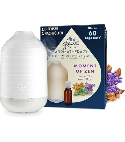 Glade Aromatherapy Diffusore Per Ambienti – Momento Di Zen Con Lavanda E Sandalo – 80 Ml Con Bastoncini In Rattan – Fino A 45 Giorni Di Profumo