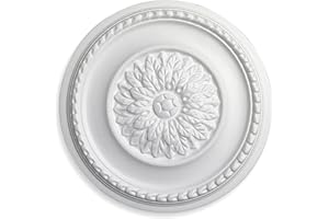 DECOSA Rosace Elisa Ø 42 cm - polystyrène - blanc - 1 pièce