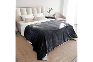 Dreamzie - Coperta Impermeabile per Cani 152x203 cm - Copridivano Reversibile Lavabile in Pile Sherpa -Telo Impermeabile per Letto o Divano - Copriletto Impermeabile - Grigio Scuro