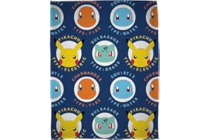 Character World Offizielle Pokemon Fleecedecke | Superweicher, Warmer Überwurf, Gotta-Design mit Pikachu