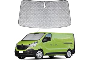 TIVEKEO Parasol de Ventana Delantera de Coche Repuesto para Renault Trafic 2001-2025, Parasol para Parabrisas de Coche en el Interior Plegable, Protección UV Reflectante contra el Polvo