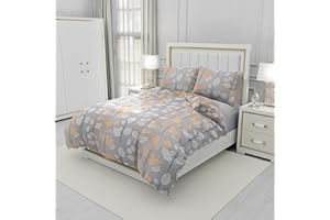 BESCH Juego de Funda Nórdica Microfibra 4 Piezas Ultra Suave, Ligero y Transpirable para Cama 150-1 Funda Edredón 220x240cm, 2 Fundas de Almohada 50x90cm y Bajera Ajustable 150x200+25cm (Otoño)