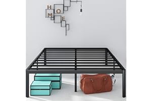 ‎ZINUS Zinus Van Bed 100x200 cm - Höhe 41 cm mit Stauraum unter dem Bett - Metall-Plattformbettrahmen - Schwarz