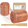 Wanqueen Copper Mesh Roll for Mice Rat Rodent Repellent, Sturdy 32 Feet Copper Wool Mouse Trap for Bat Snail Bird Control with Packing Tool