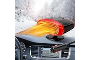 Chuankefanxing 12V 150W Auto Heizung, Tragbare Autoheizung und Entfroster, 360° Rotation 2 in 1 Heizung/Kühlung Windschutzscheibe Heizung Fan mit Zigarettenanzünder-Stecker für Auto