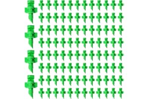 VooGenzek 100 Pezzi Mini Ugelli Micro Spruzzatori, 180 Gradi Rifrazione Micro Ugello Nebulizzatore, Giardino Irrigazione Spruzzatore Sistema di Irrigazione Spray