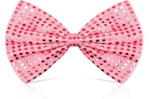 PROUSKY Green Sequin Bow Tie Shiny Metallic Bowtie with Adjustable Strap Buckle Glossy Pre-tied Bow tie for Men Bachelor Dance Hen Night Party Carnival Christmas Fancy Dress Festival Costume