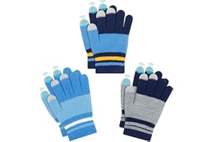 Kiiwah 3 pary rękawic dziecięcych na zimę