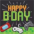 Creative Converting PC336036 Video Game Party Controllers Happy B-Day Lunch Napkins-16 Pcs, Paper, Multicolor