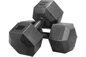 Yaheetech Set di 2 Manubri Esagonale per Palestra Casa in Ferro e PVC Antiscivolo Nero 2 Pezzi