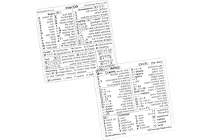 ‎SYNERLOGIC SYNERLOGIC (1 set) Mac OS + Word/Excel (for Mac) Shortcuts Stickers Bundle | No-Residue Laminated Vinyl Cheatsheet MacBook Keyboard Stickers 83 x 83 mm (Clear/Black, 1 set)