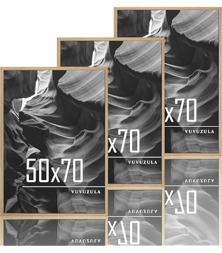 Cadre 20 X 25 Bois Mdf Doré, Lot De 3 Cadres Photo Pour Posters Et Affiches, Verre Acrylique