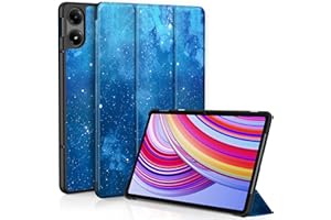 EasyAcc Custodia per Redmi Pad Pro 12.1 / Xiaomi Poco Pad 12.1 2024, custodia ultrasottile in similpelle con funzione da tavolo e custodia per auto per la protezione/sonno (cielo stellato blu)
