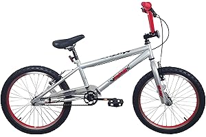 XN-8-20 Unisex Freestyle BMX Bike, 20" Wheel, 25-9T Gearing - Silver/Red