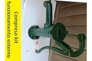 Fonderia + Kit Funzionamento - Pompa Manuale a Mano pozzo funzionante Decorativa elephas ghisa Fontana pellican