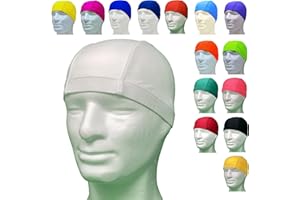 AQASKIN Gorros de natación Profesionales de Licra hipoalergénico sin látex ni Silicona – Gorro de Piscina Unisex - Acquagym para Adultos y jóvenes - Cantidad 1-20 - 50 Piezas