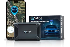 SALIND GPS Salind 11 4G - Localizzatore GPS per Auto, Moto e Altri Veicoli, Notifiche di allarme, Localizzatore con Magnete, Batteria fino a 70gg in Mod. Standby, Tracciamento in Tempo Reale