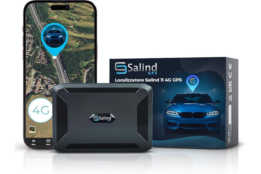 Salind 11 4G GPS Tracker for Car, Motorcycle, Other Vehicles, Alert Notifications, Locator with Magnet, Battery up to 70 days Standby, Real Time Tracking