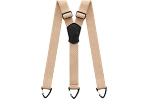 Kohentact Hosenträger für Herren Extra Stark 3,8 cm Breite, Unter der Kleidung Tragbar, 3 Druckknopf-Schlaufen, Ideal für Arbeitshose, Skihose, Latzhose