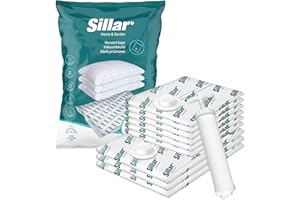 Sillar Worki Próżniowe na Odzież Wielokrotnego Użytku, Worki Próżniowe | Worki Próżniowe do Przechowywania Tekstyliów, Kołder 6x 40x60cm, 3x 60x80cm